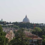 Blick auf den Petersdom vom Hoteldach aus
