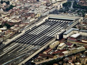 Bahnhof Rom von oben