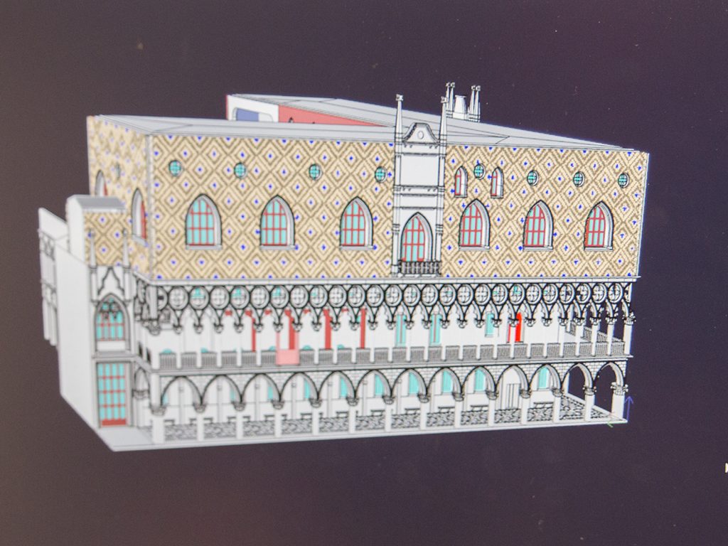Hier sieht man die Zeichnung des Dogenpalastes.